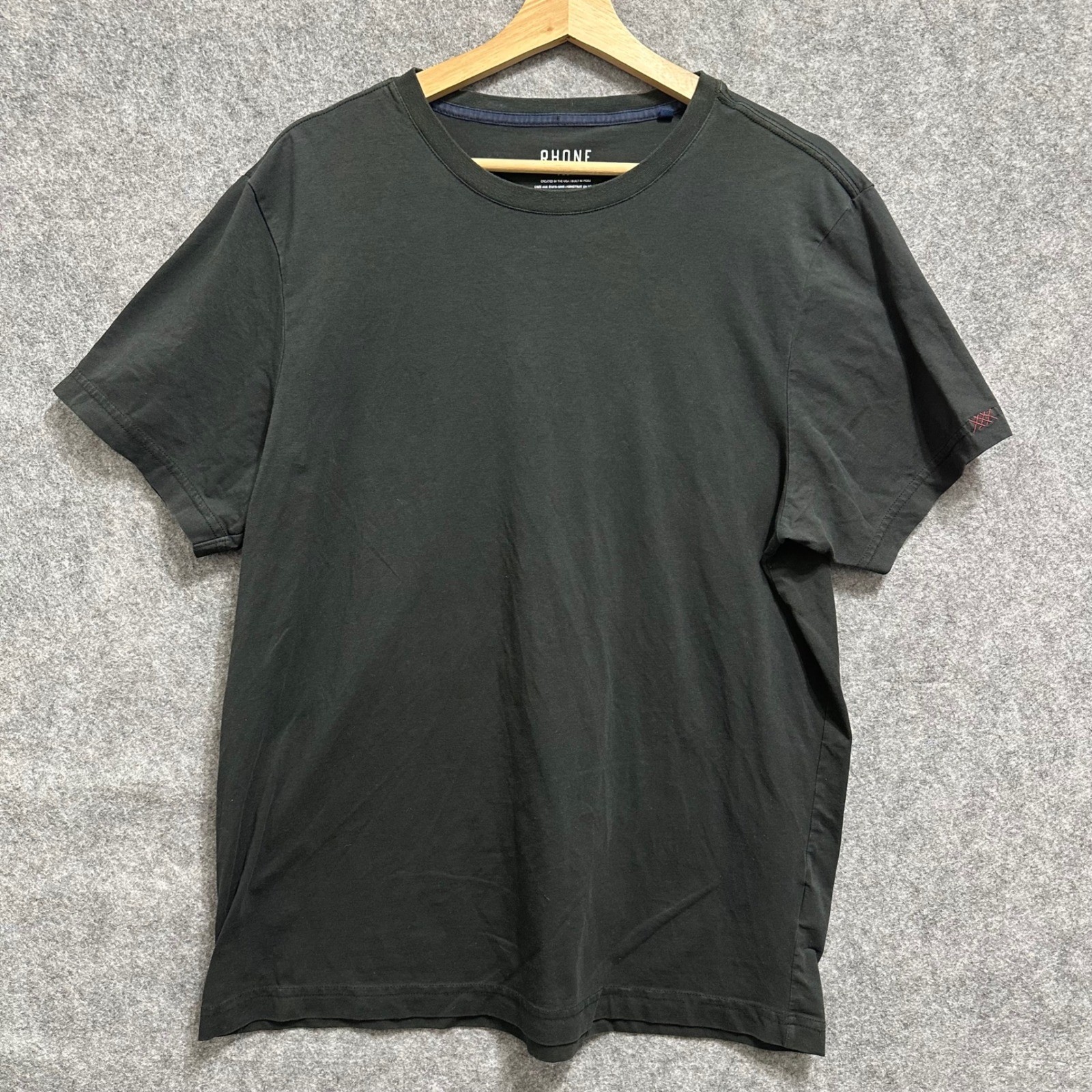 Rhone T Shirt Mens Large Gray Short Sleeve Pima Minimal Essential Athletic Tee