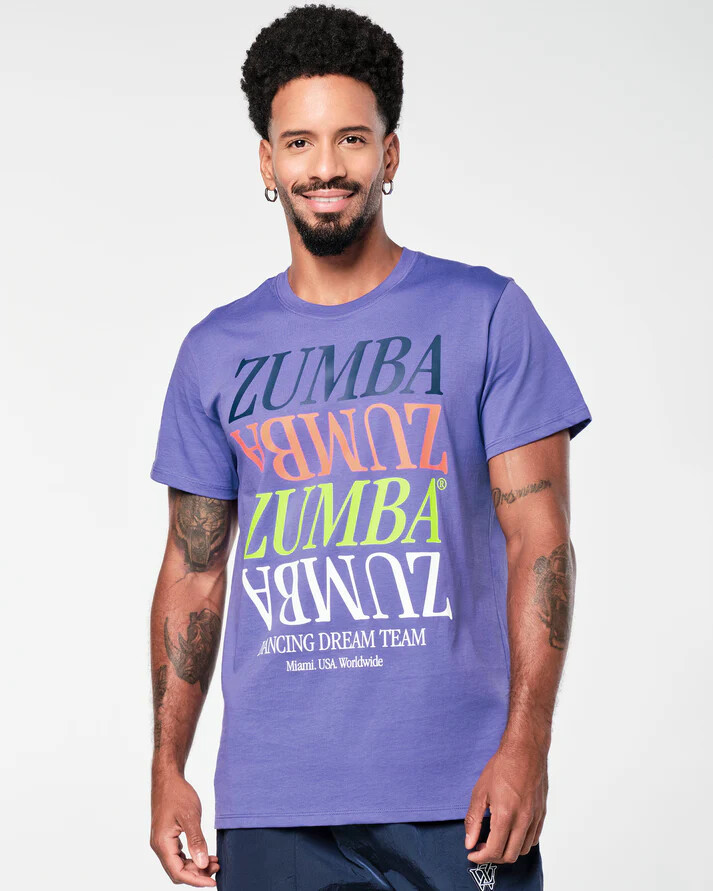 Zumba Prep Crew Neck Unisex Tee – Periwinkle Purple ~ XS/S M/L XL/XXL ~ New!