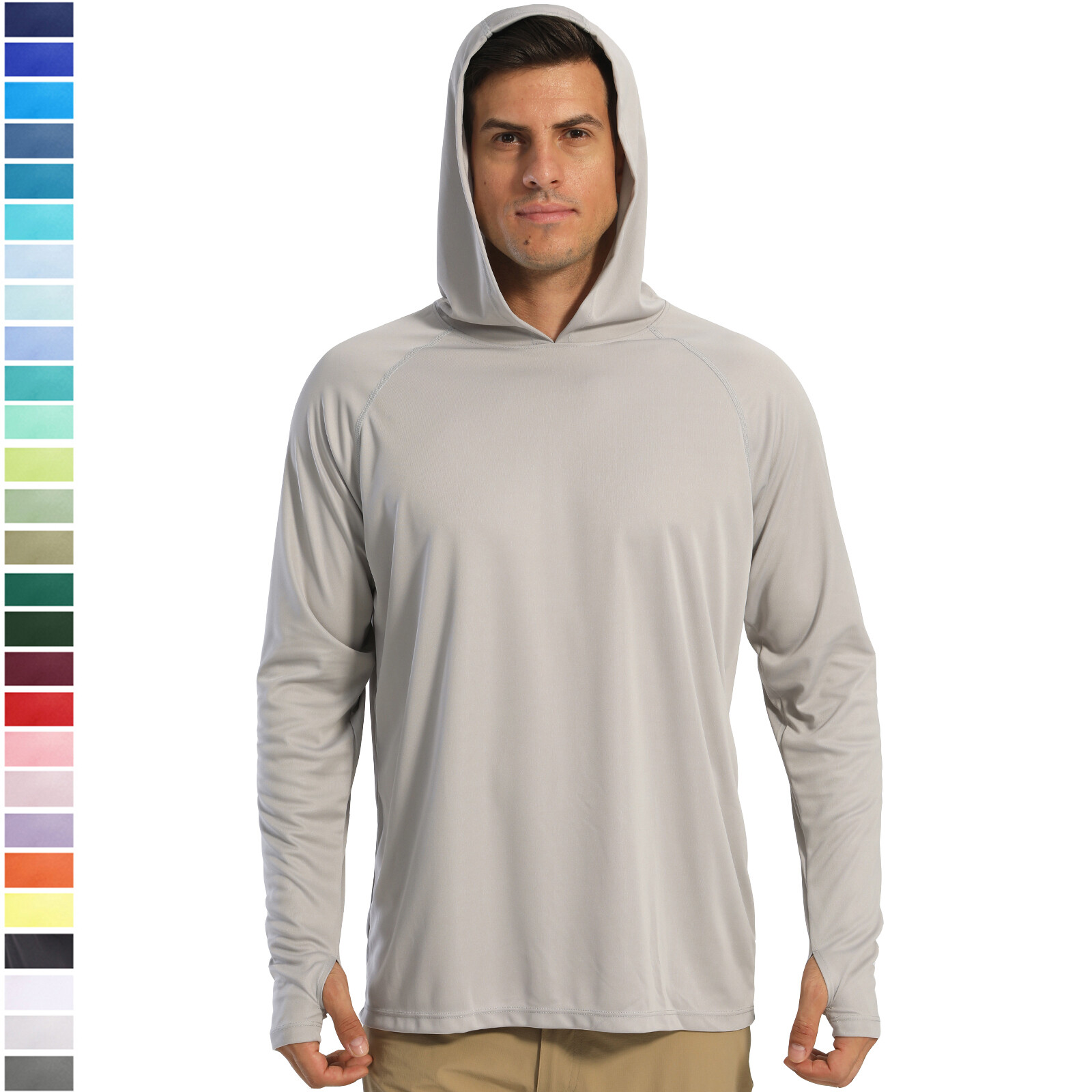 Men’s Sun Protection Hoodies UPF 50+ Quick Drying Outdoor Sport Performance Tops