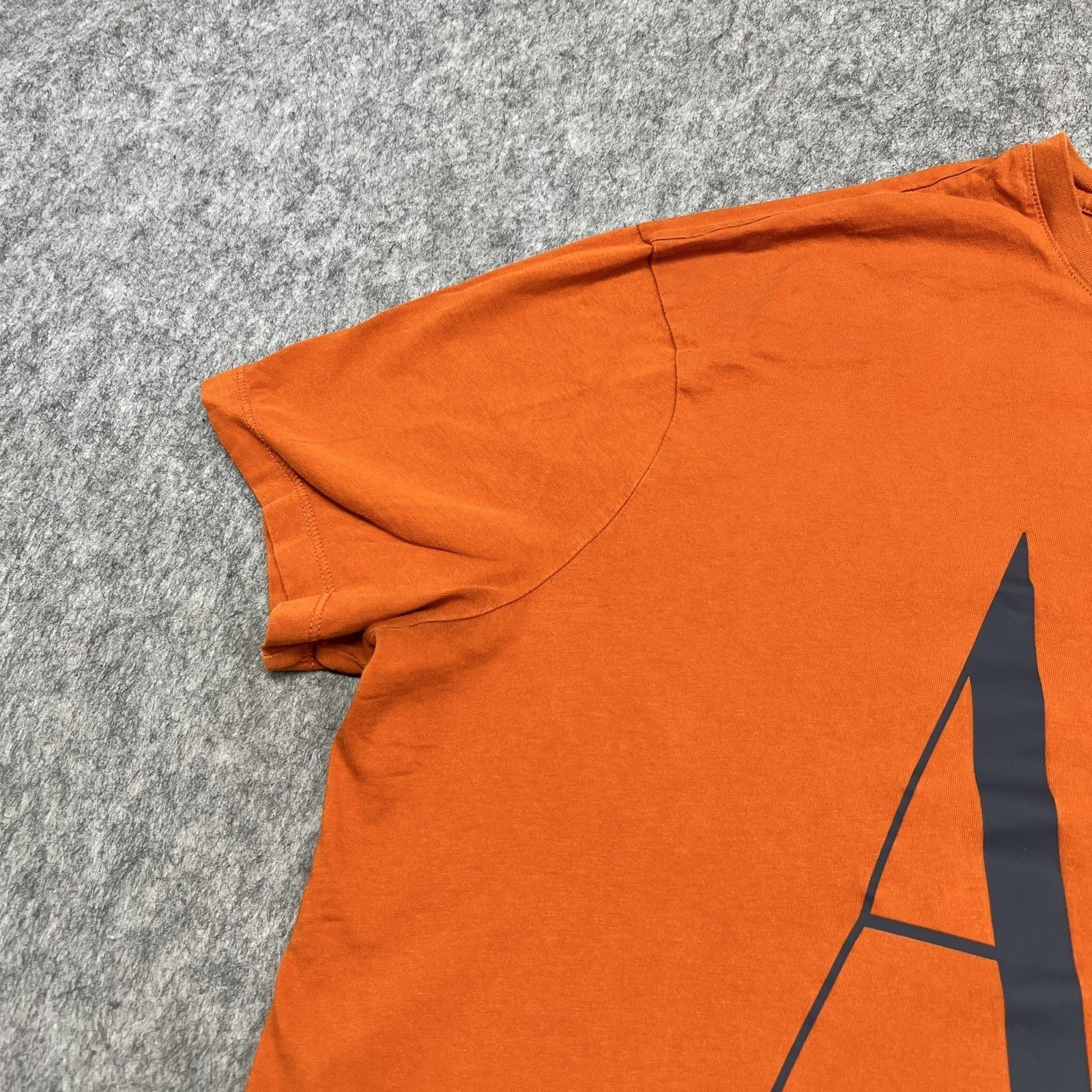Armani Exchange Shirt Mens Medium Orange A/X Logo Graphic Cotton Tee Designer