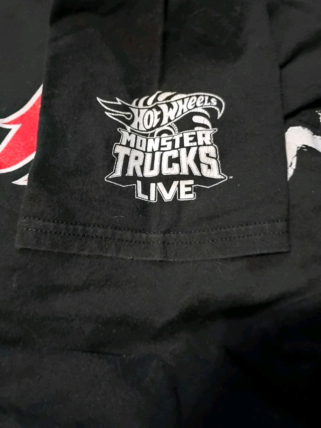 District Hot Wheels Monster Trucks Skull Black Cotton Youth L Short sleeve y2k