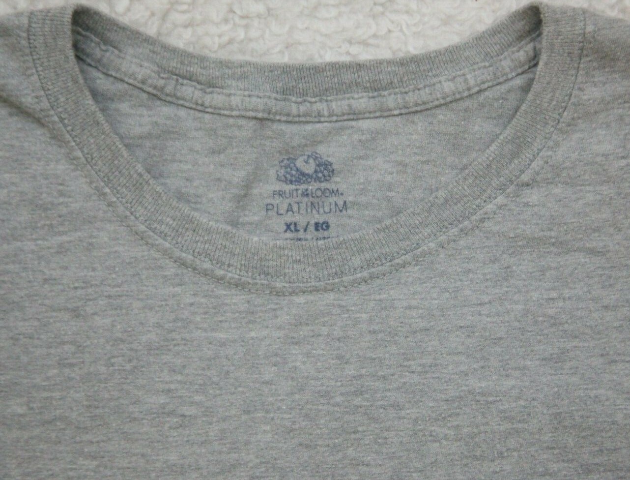 FOTL Platinum Gray Cotton Poly Crew Neck Man’s Solid Pocket Tee T-Shirt XL F34