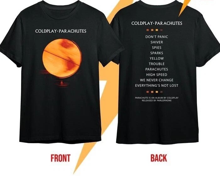 Band Coldplay Parachutes Album Music Gift For Fan Full Size S to 5XL T shirt