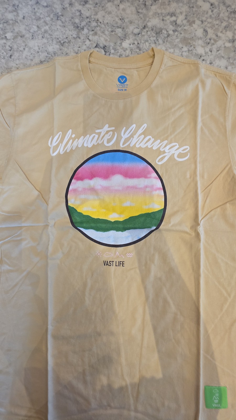 Vast Life – Men’s – Climate Change – 100% Cotton T-Shirt Size: Medium NWT