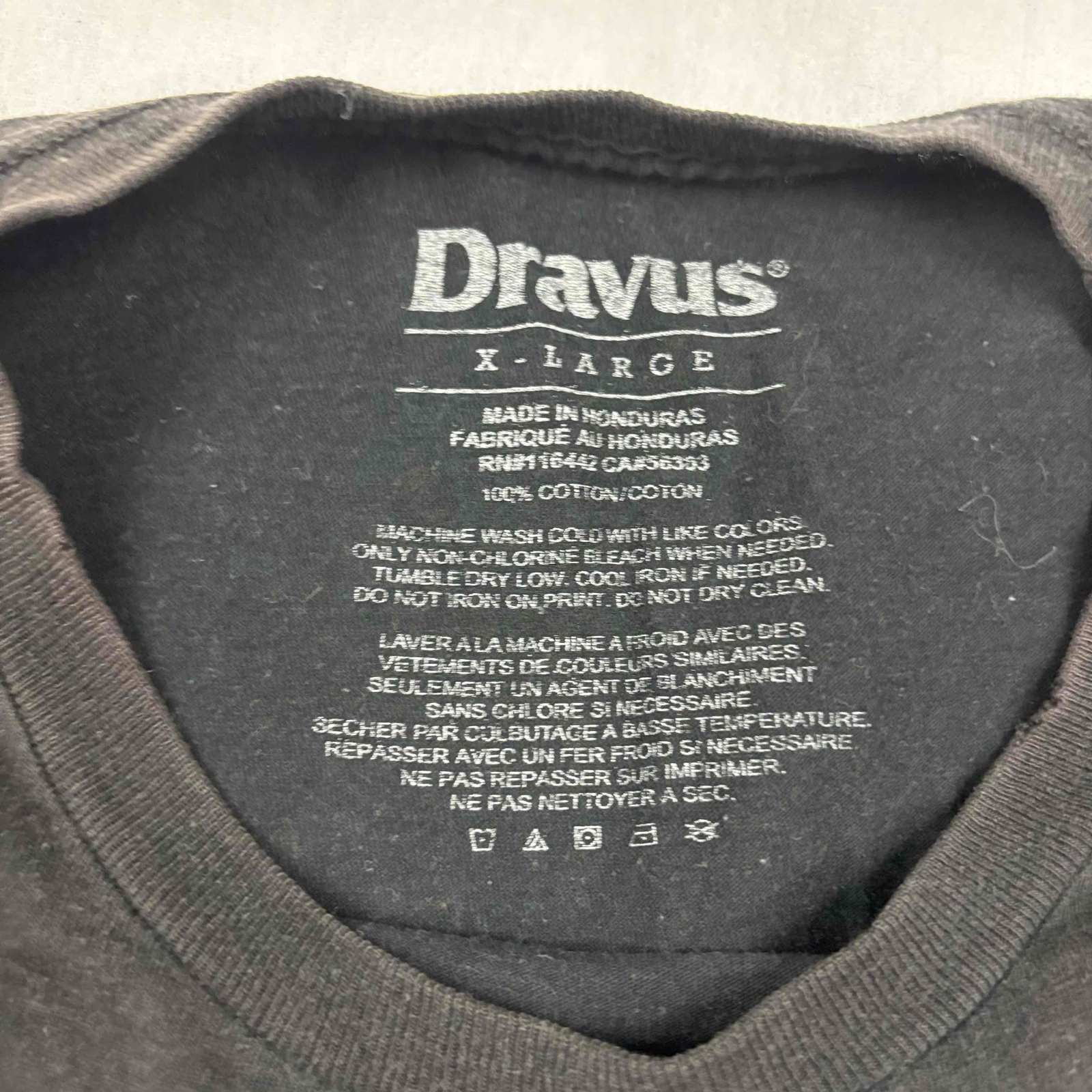 Dravus Co. Mens Graphic T-Shirt Black Yellow Crew XL Heading Nowhere
