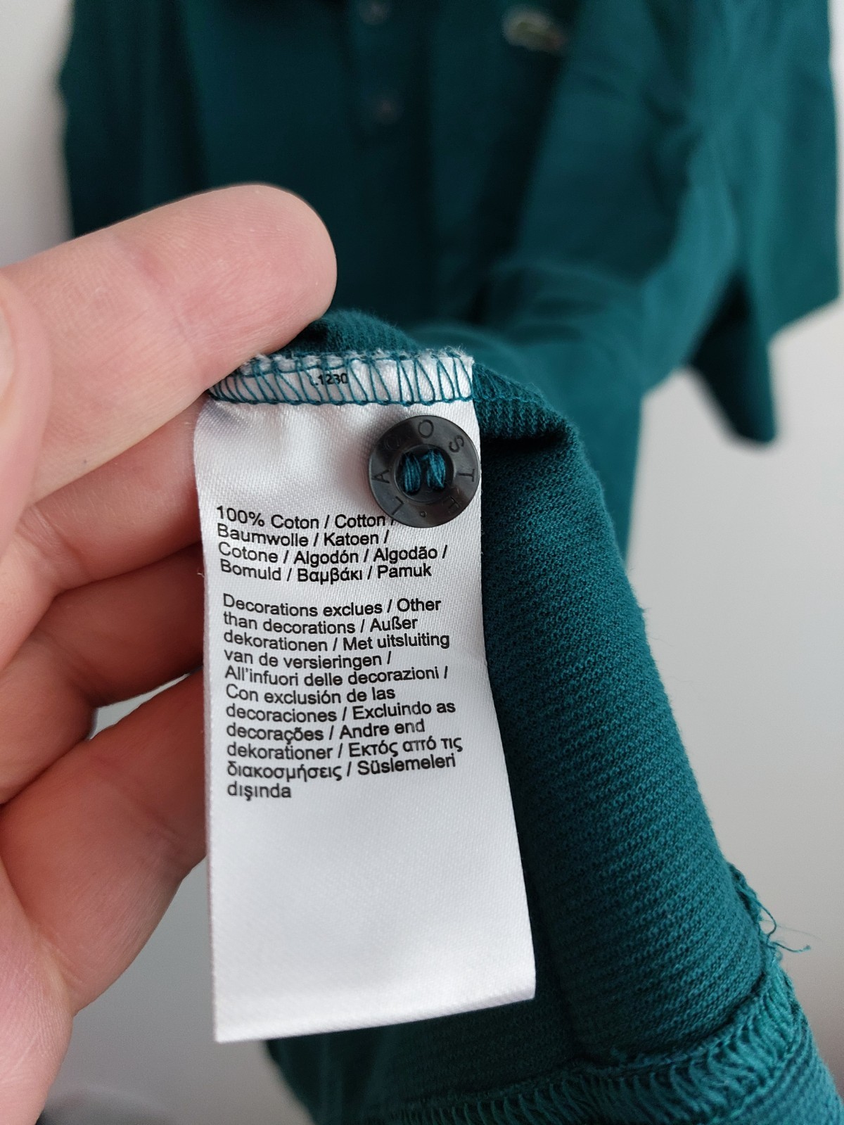 LACOSTE 4XL (SIZE 9) GREEN POLO SHIRT VERY GOOD USED CONDITION