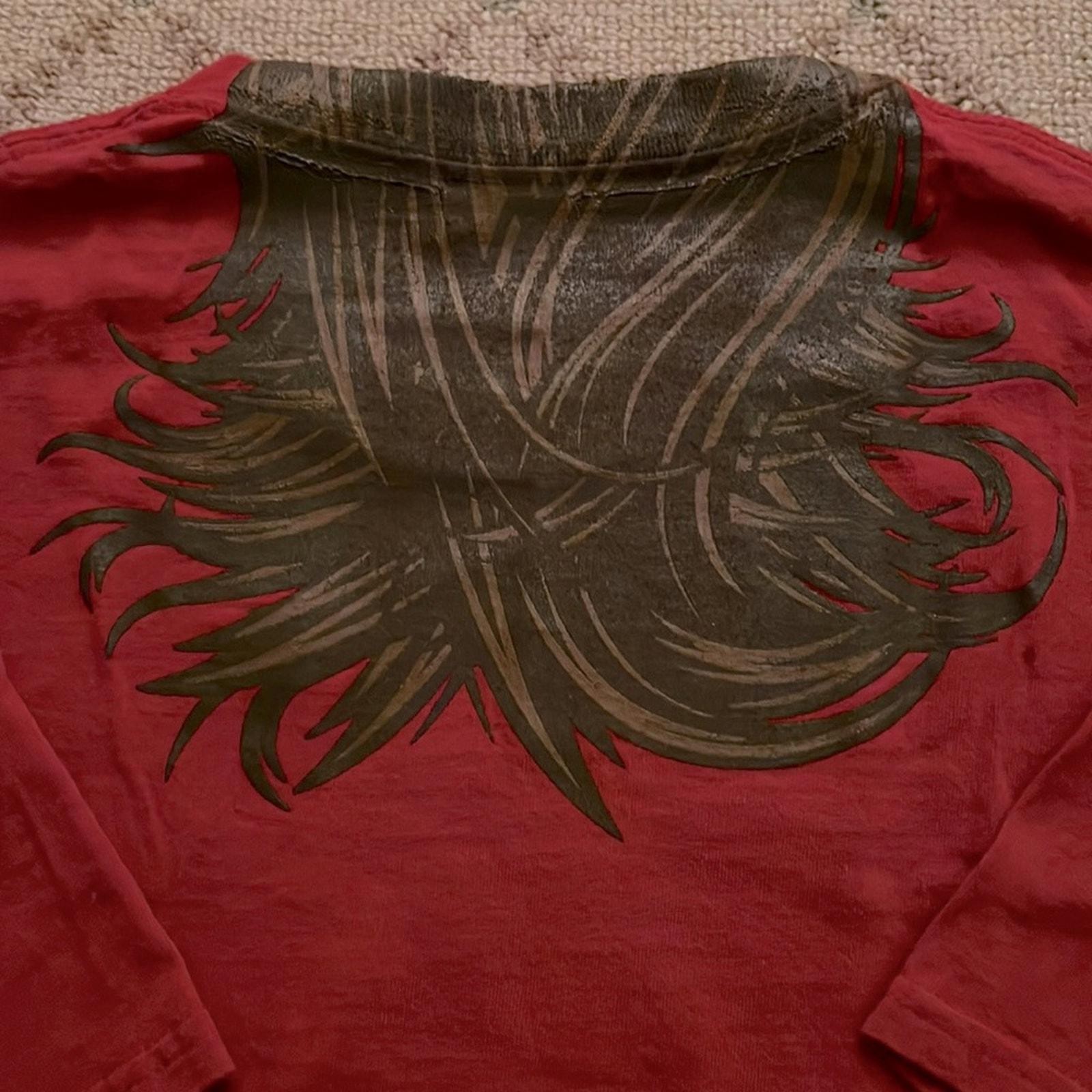 ESPN Lacrosse vintage deep red Flow Chart t-Shirt NWOT L