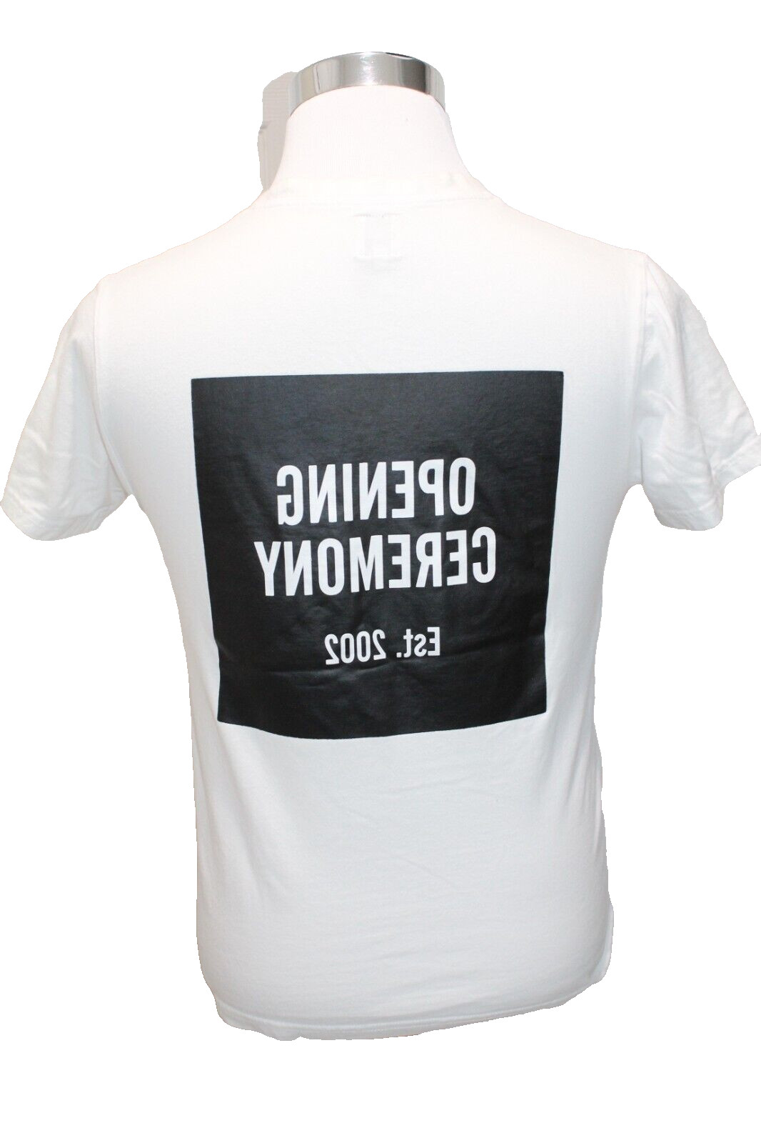 Opening Ceremony Reverse Box Logo Double Sided Mens size S white & black