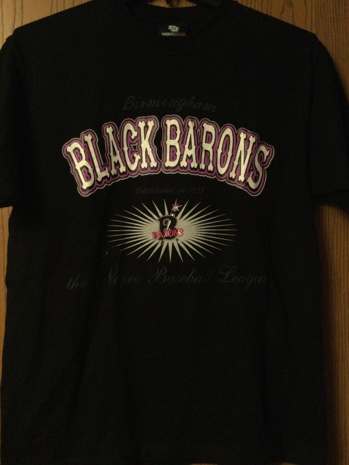 Birmingham Black Barons – Negro Baseball Leagues -Black Shirt – L – Big Boy Gear