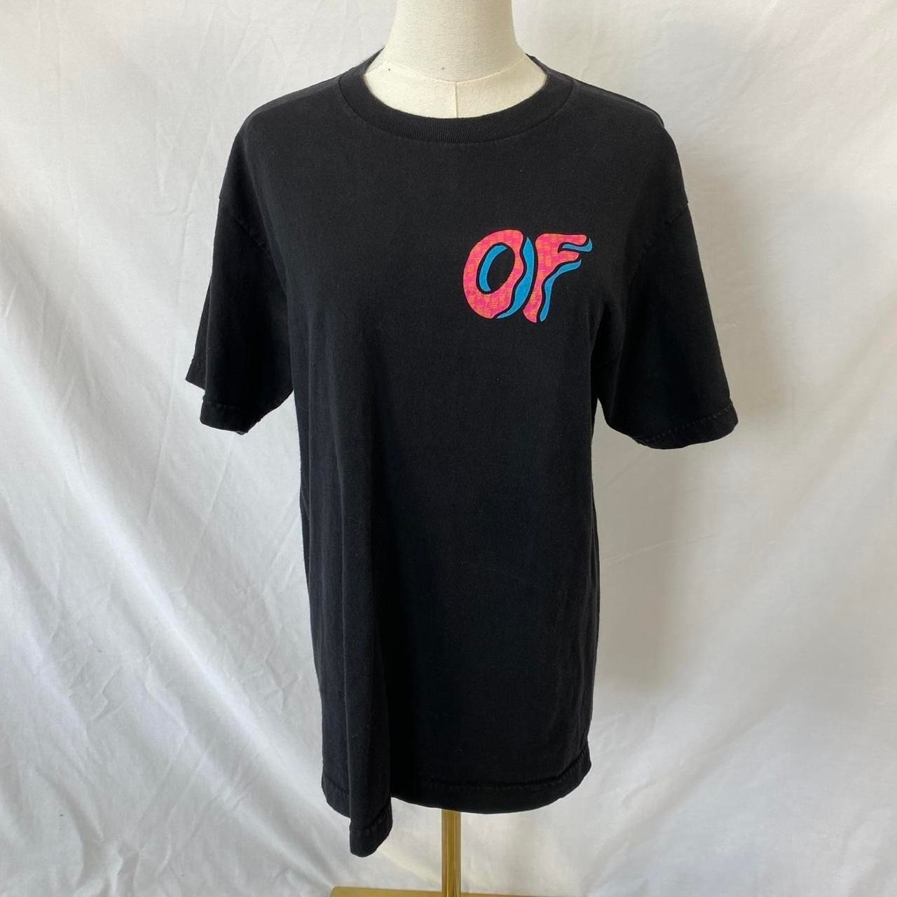 Odd Future black shirt pink blue donut logo size large music rapper