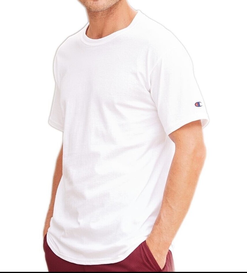CHAMPION Mens T425 White 6 oz. Short Sleeve T-Shirts | BULK Ordering Available!