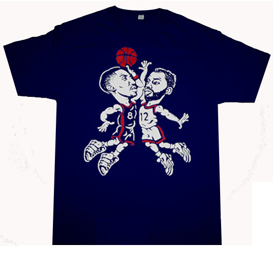 Cajmear 1996 Navy Blue Red White Scottie Pippen basketball shirt