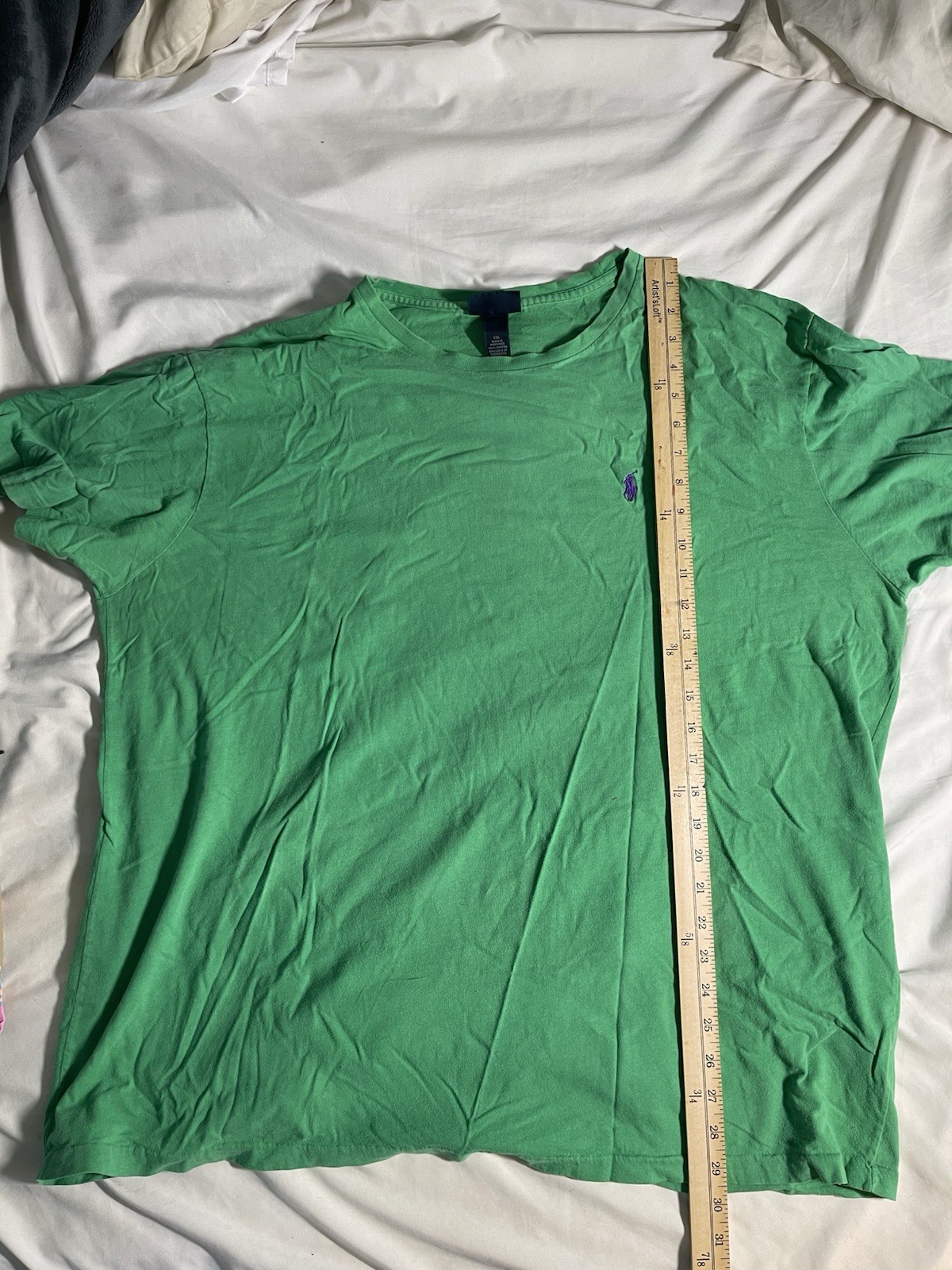 Polo Ralph Lauren Men Short Sleeve Crew Neck Tee Green Purple Pony XXL