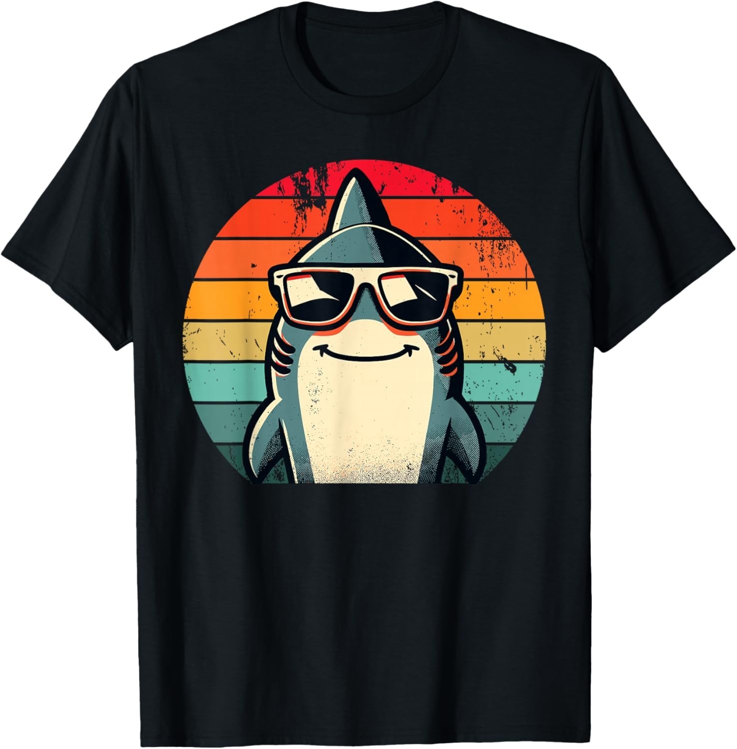 Cool Retro Shark in Sunglasses 70s 80s 90s Funny Shark T-Shirt