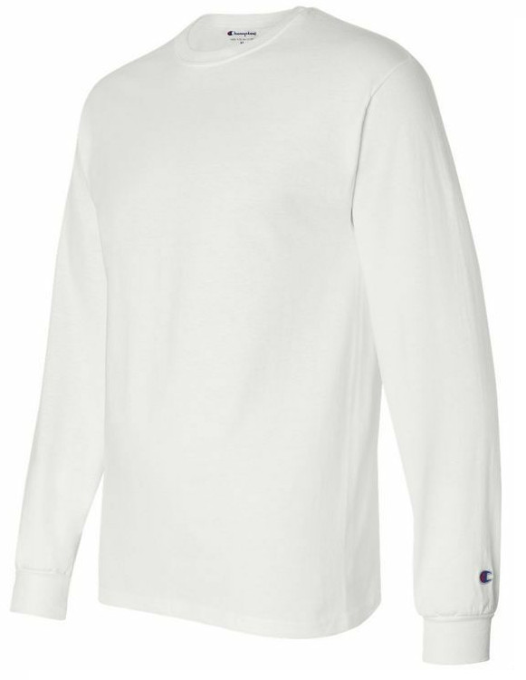 Champion NEW Mens Size S-2XL Long Sleeve Tagless Cotton Gym Workout T-Shirt CC8C