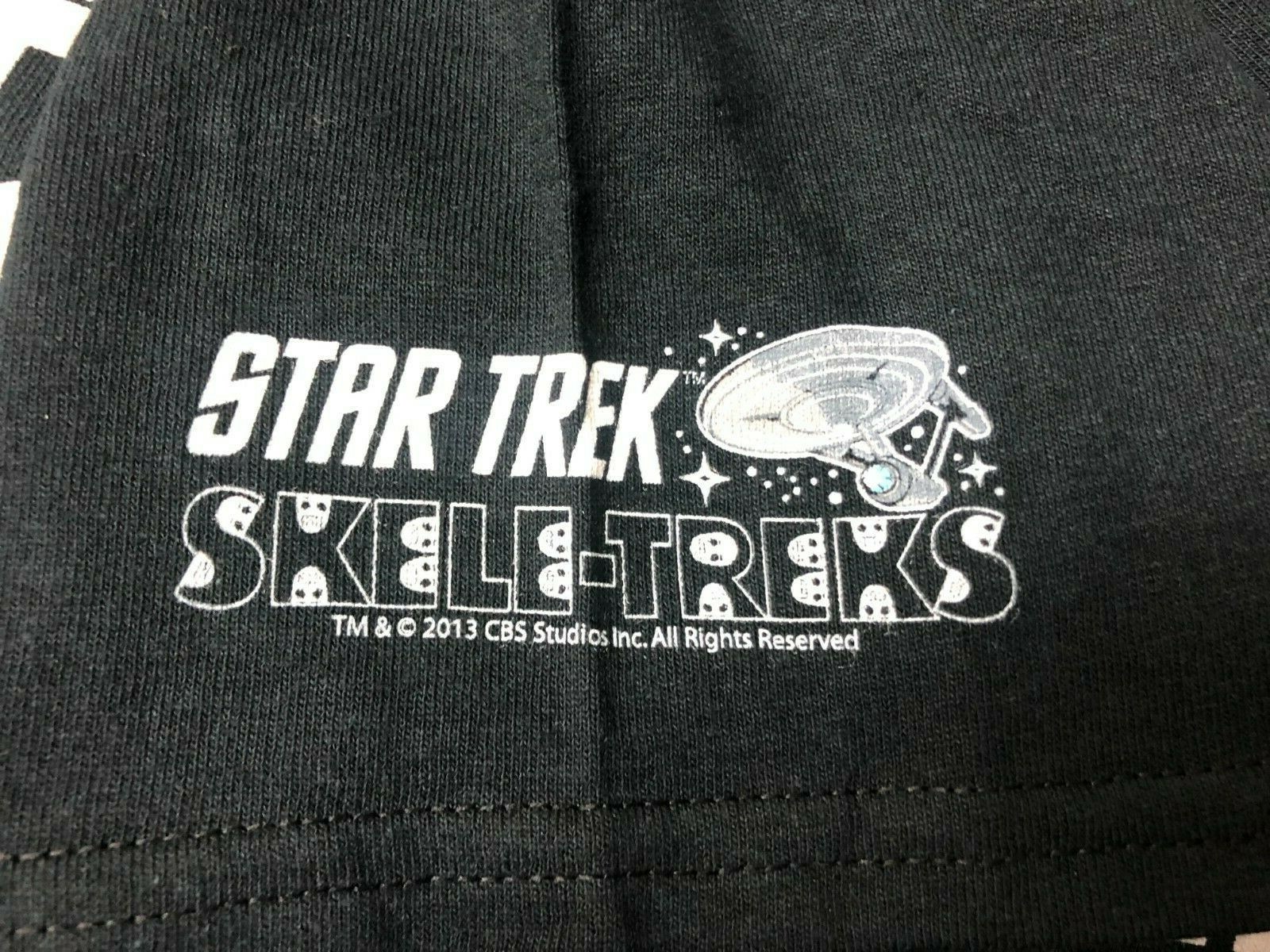 Star Trek Skele-Treks Mens T-Shirt Captain Kirk “I was Not Prepared” Black Sz M