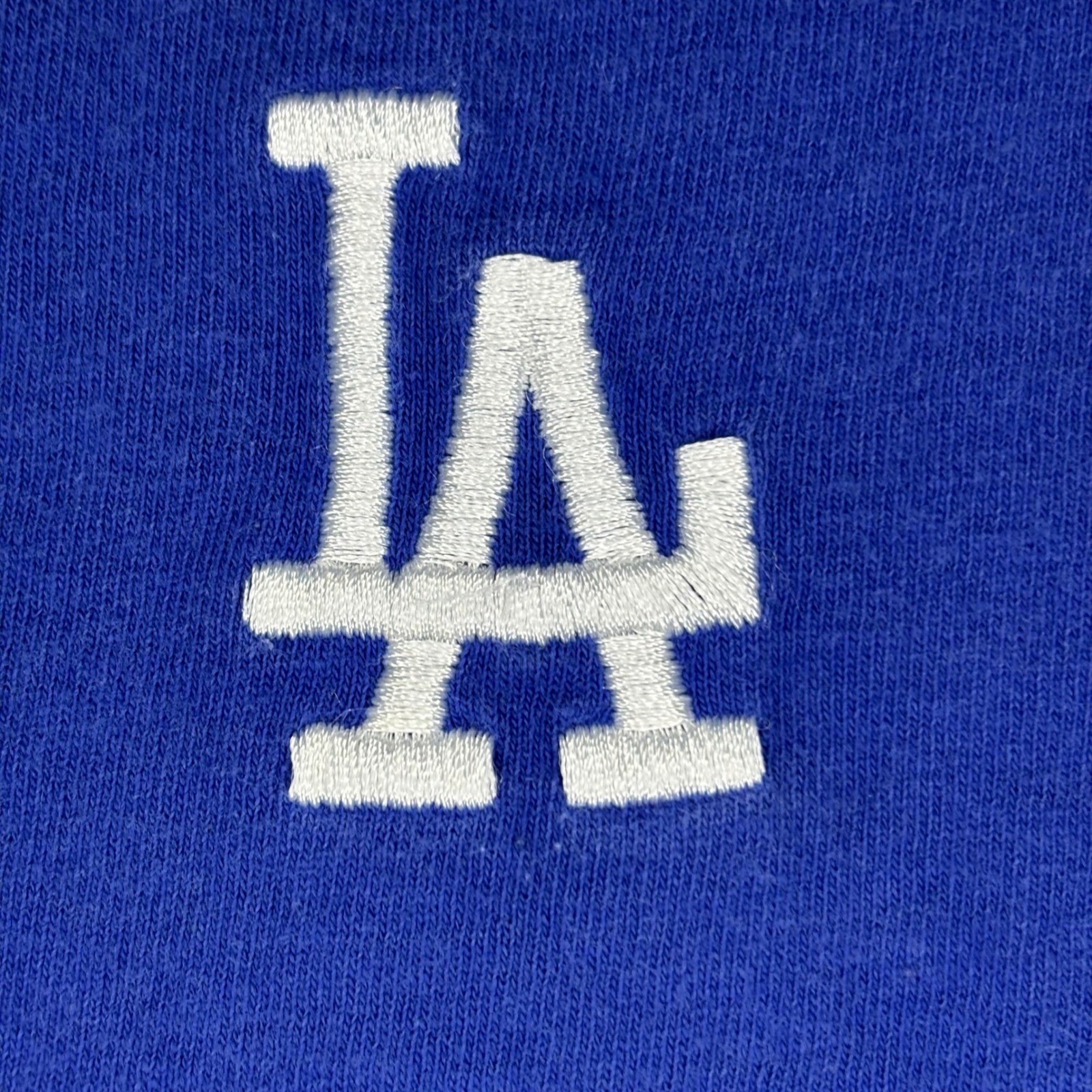 MLB Los Angeles Dodgers T-Shirt Men Medium Blue LA Embroidered Logo Short Sleeve