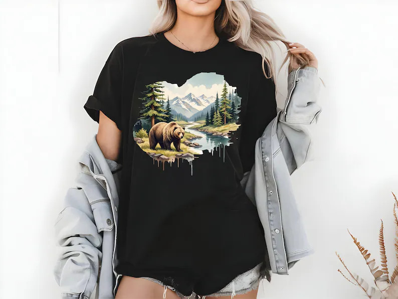 Watercolor Bear Comfort Tee