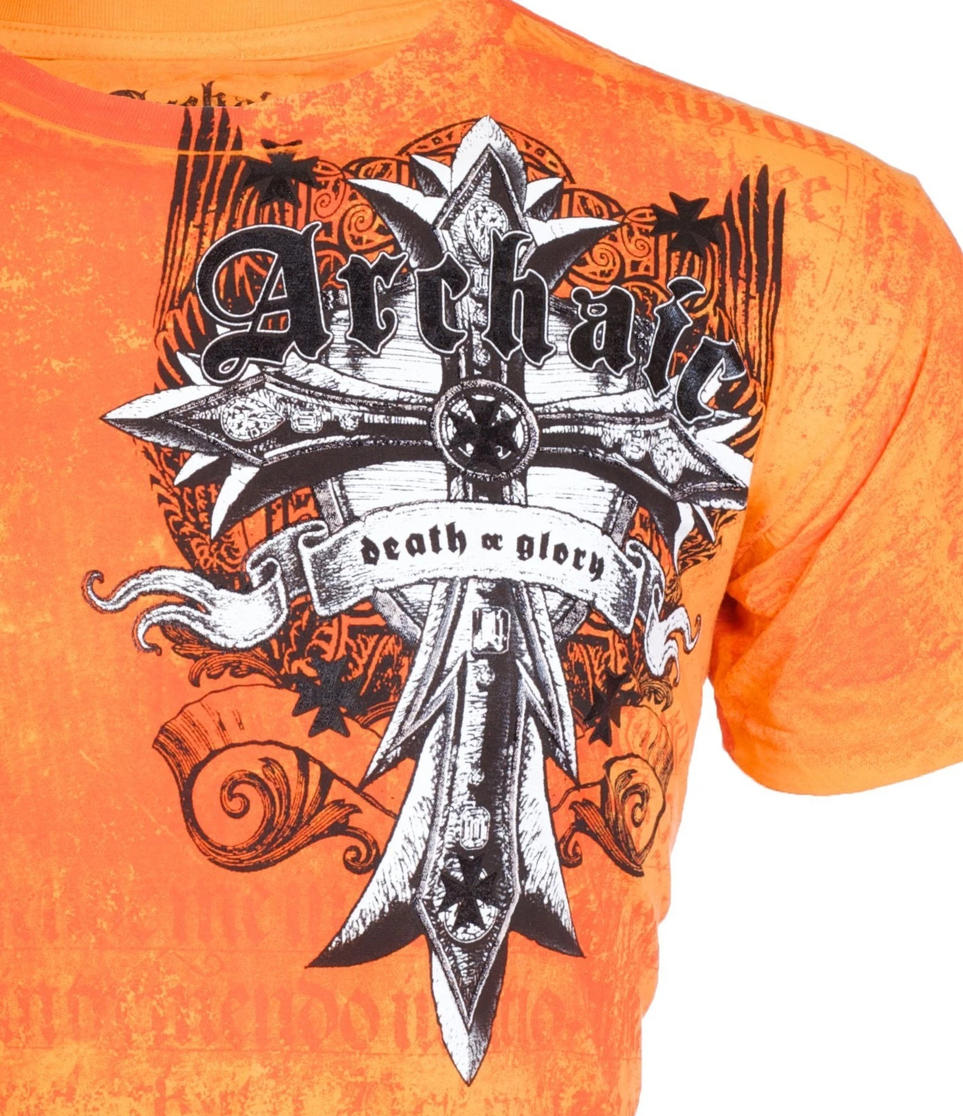 ARCHAIC AFFLICTION Men’s T-Shirt LUSTROUS Wings Skull Biker S-5XL $40