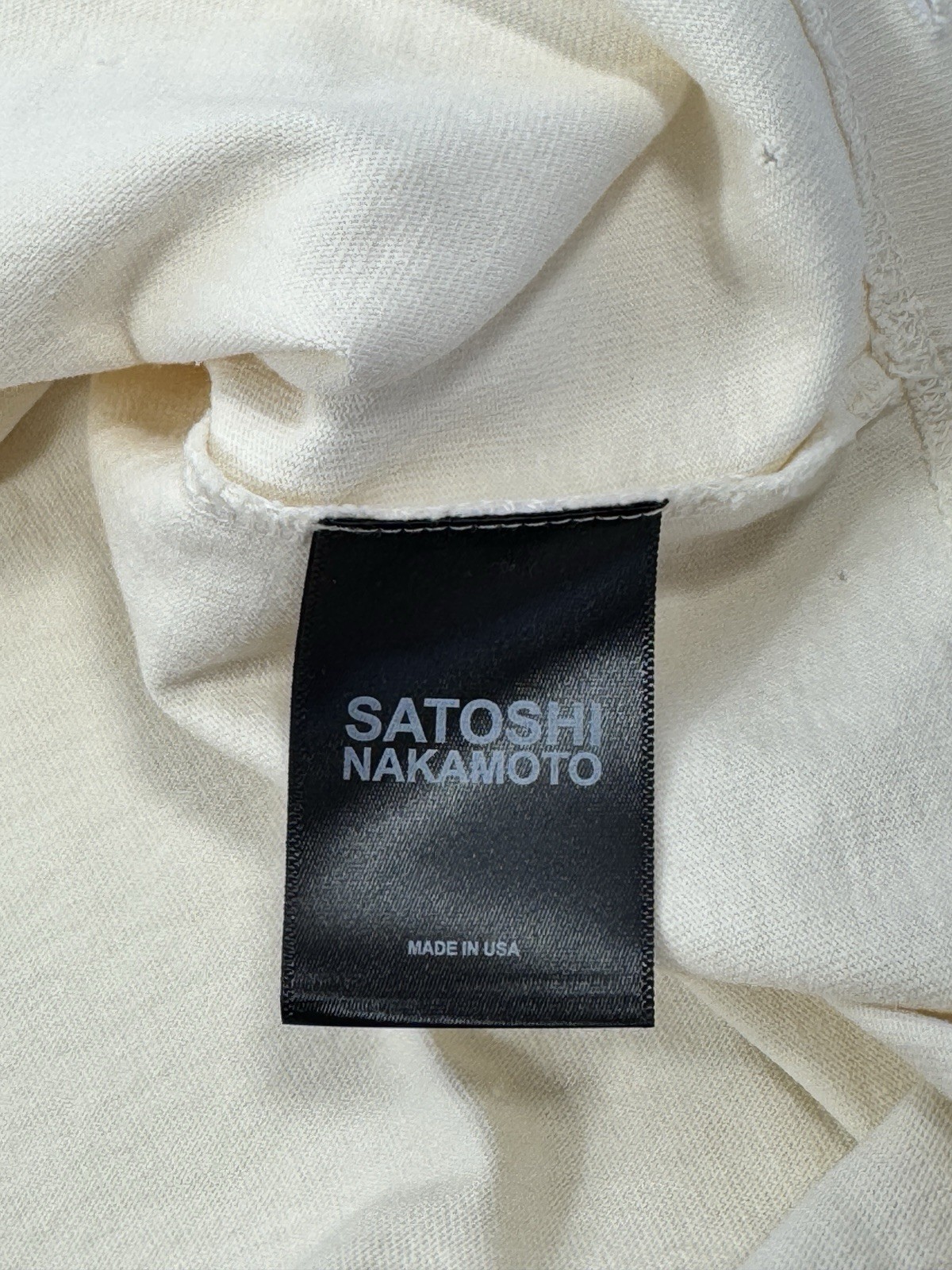 Satoshi Nakamoto – Explicit Codex Oversized Cream T-Shirt Size: S