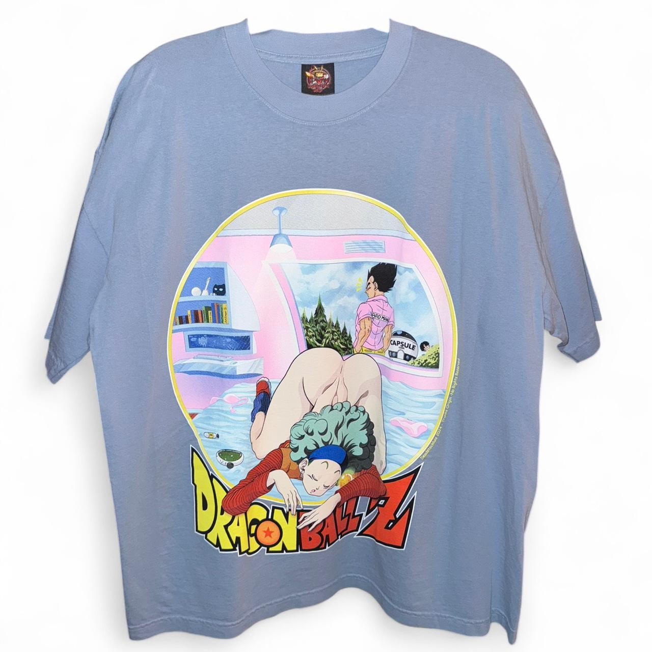 Luis – Peaking Bulma Dragon ball Z 90s Light Blue T shirt Classic tee NH24051