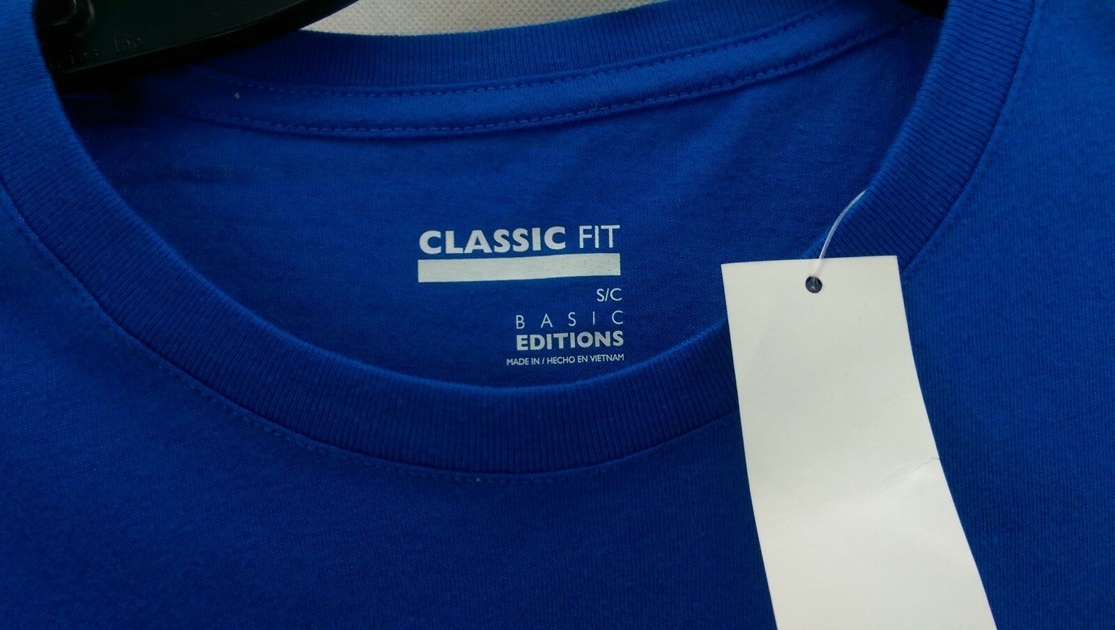 Mens Blue Shirt Classic Fit Size S Basic Editions