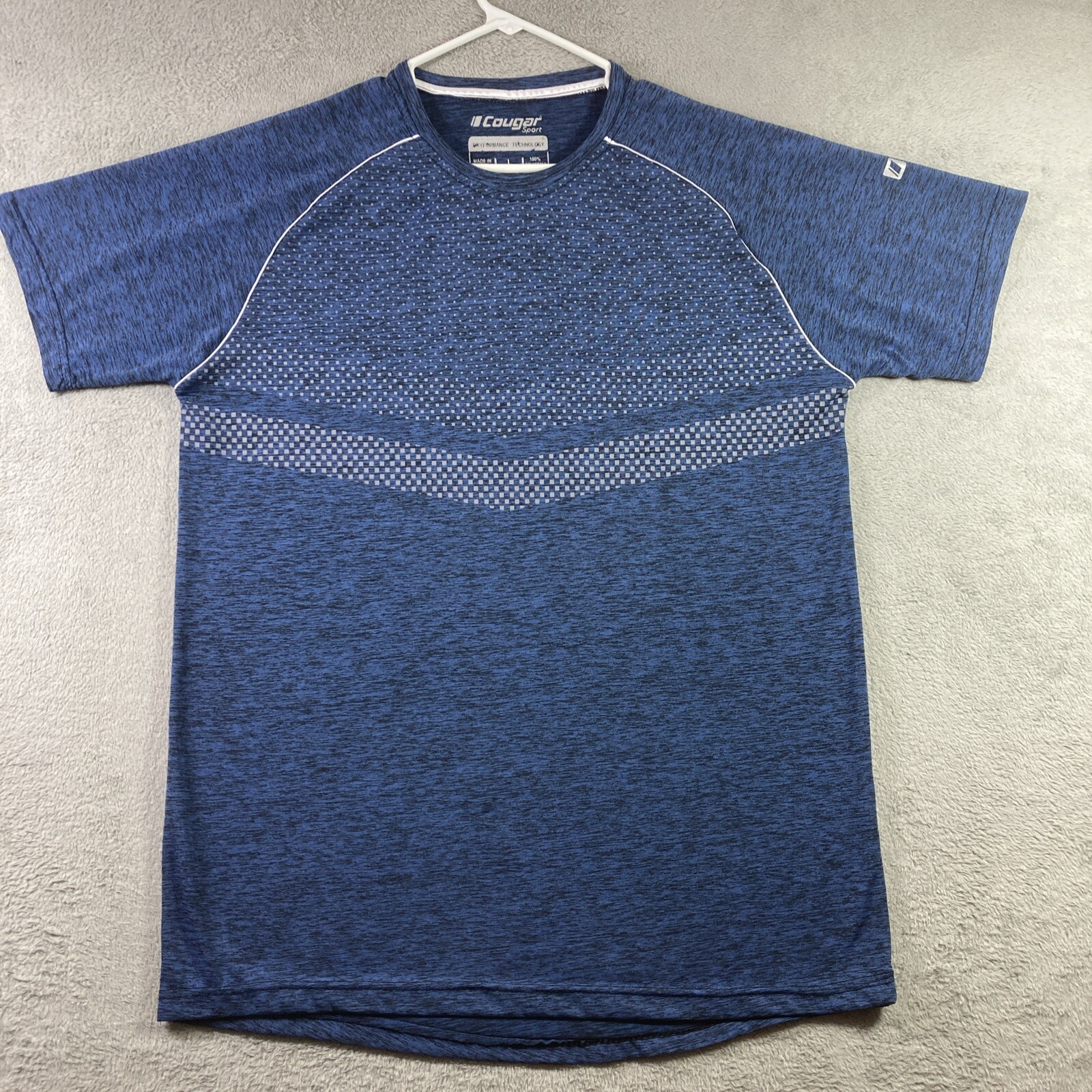 Cougar Sport Shirt Adult Large Blue Dry Performance Technology Workout Casual