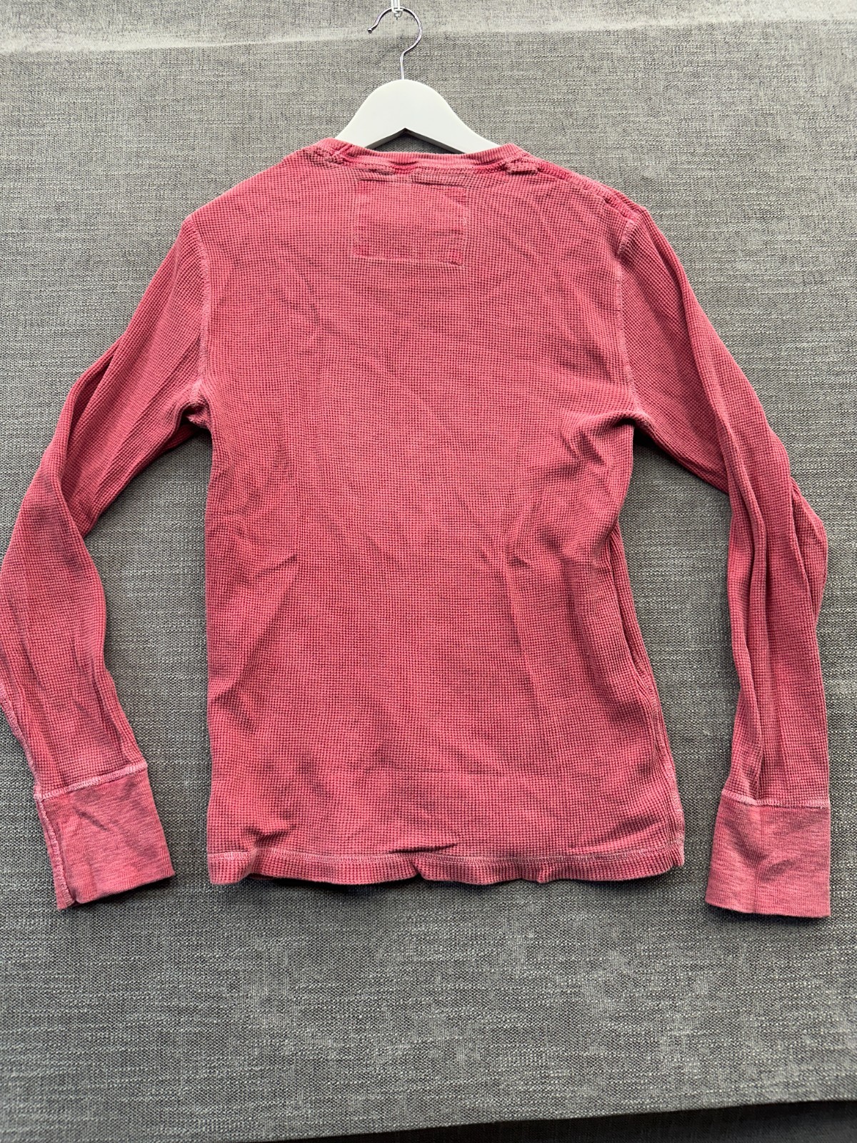 Vintage American Eagle Outfitters Shirt Mens Medium Pink Cotton Waffle Knit