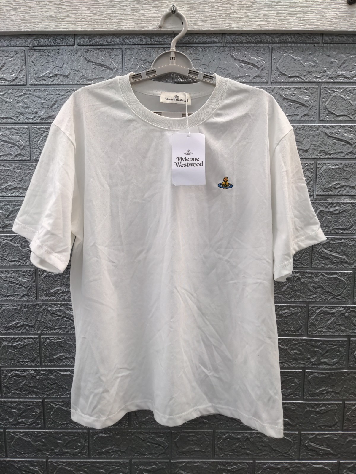 New Vivienne Westwood Unisex SprayOrb Classic T-shirt White Sz L