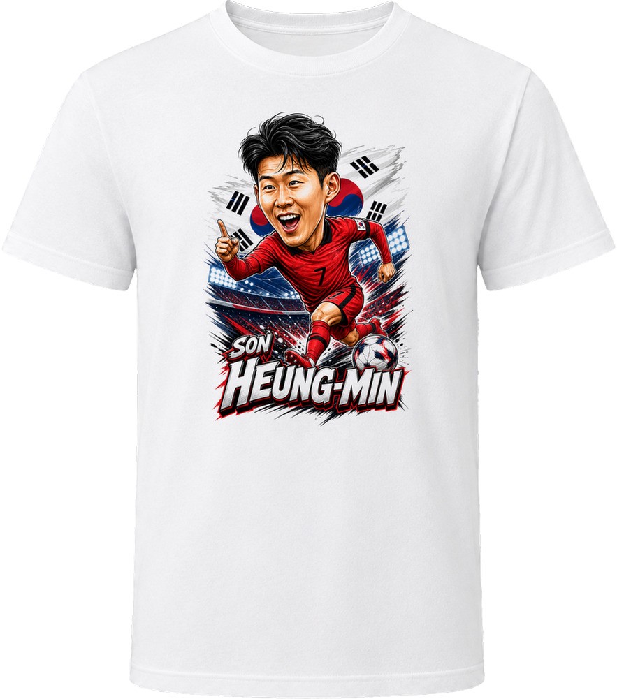 Son Heung-min, South Korea Caricature Soccer 2026 T Shirt