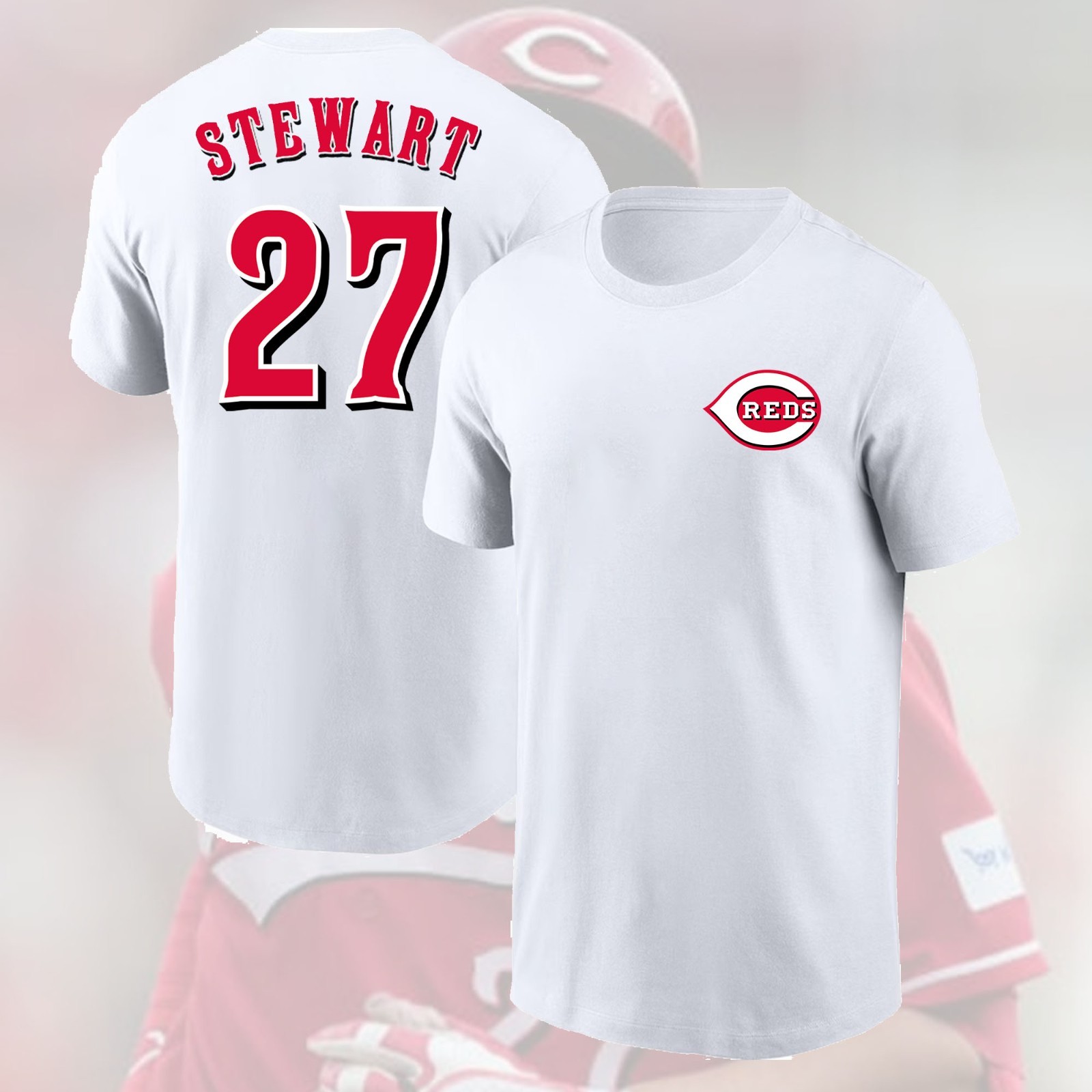 HOT ITEM! Sal Stewart #27 Cincinnati Reds 2026 Name & Number Fan Gifts