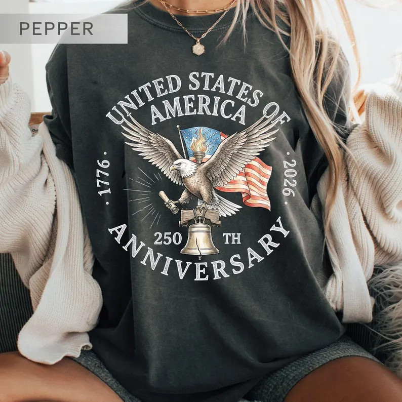 USA 250th Anniversary Liberty Bell Comfort Tee Patriotic