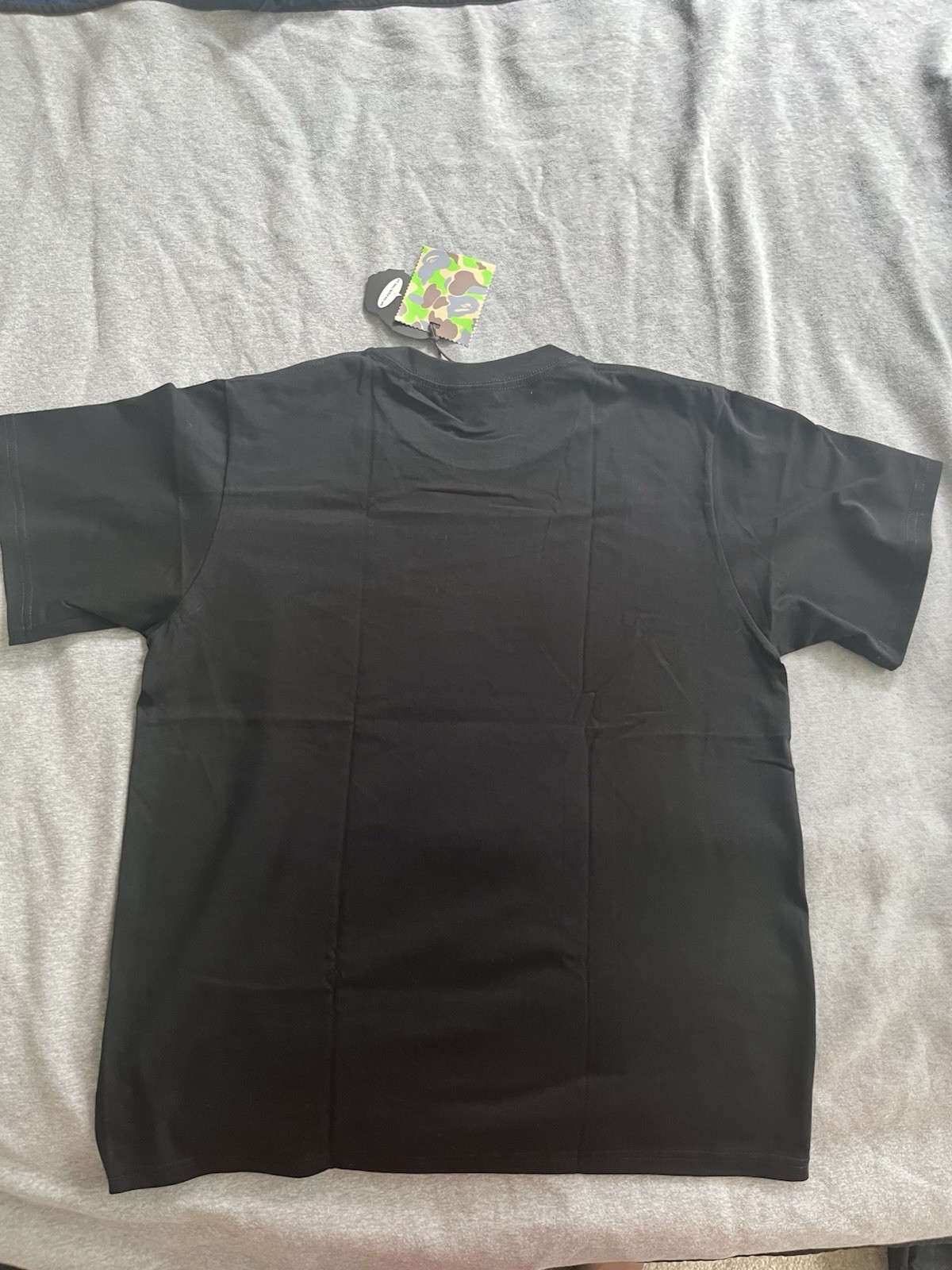 A Bathing Ape BAPE Baby Milo Black Graphic Print Logo Crew Neck T-Shirt M