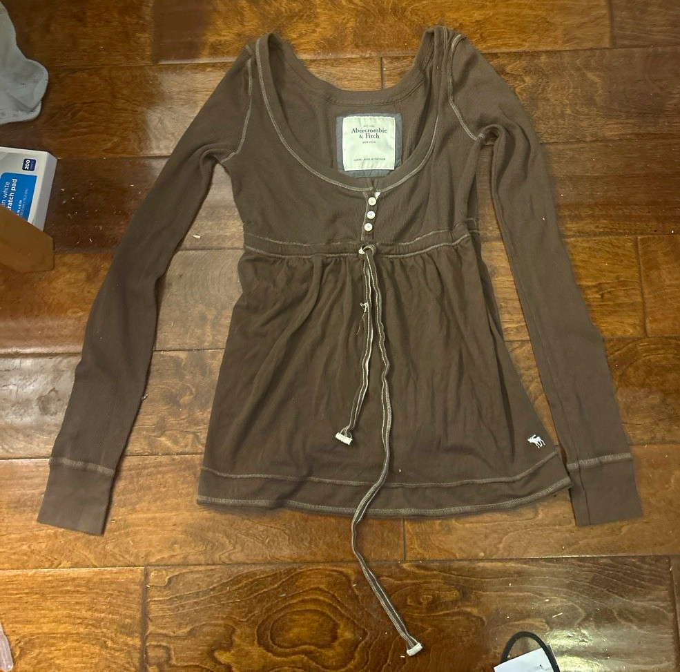 Vintage Extremely Rare Abercrombie & Fitch Women’s Long Sleeve Empire Waist L