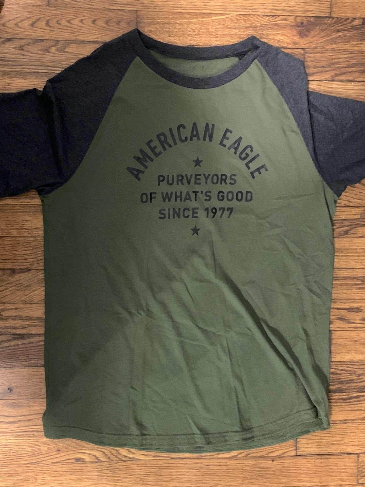 Men’s 2 Tone Olive And Gray American Eagle Short Sleeve t-shirt
