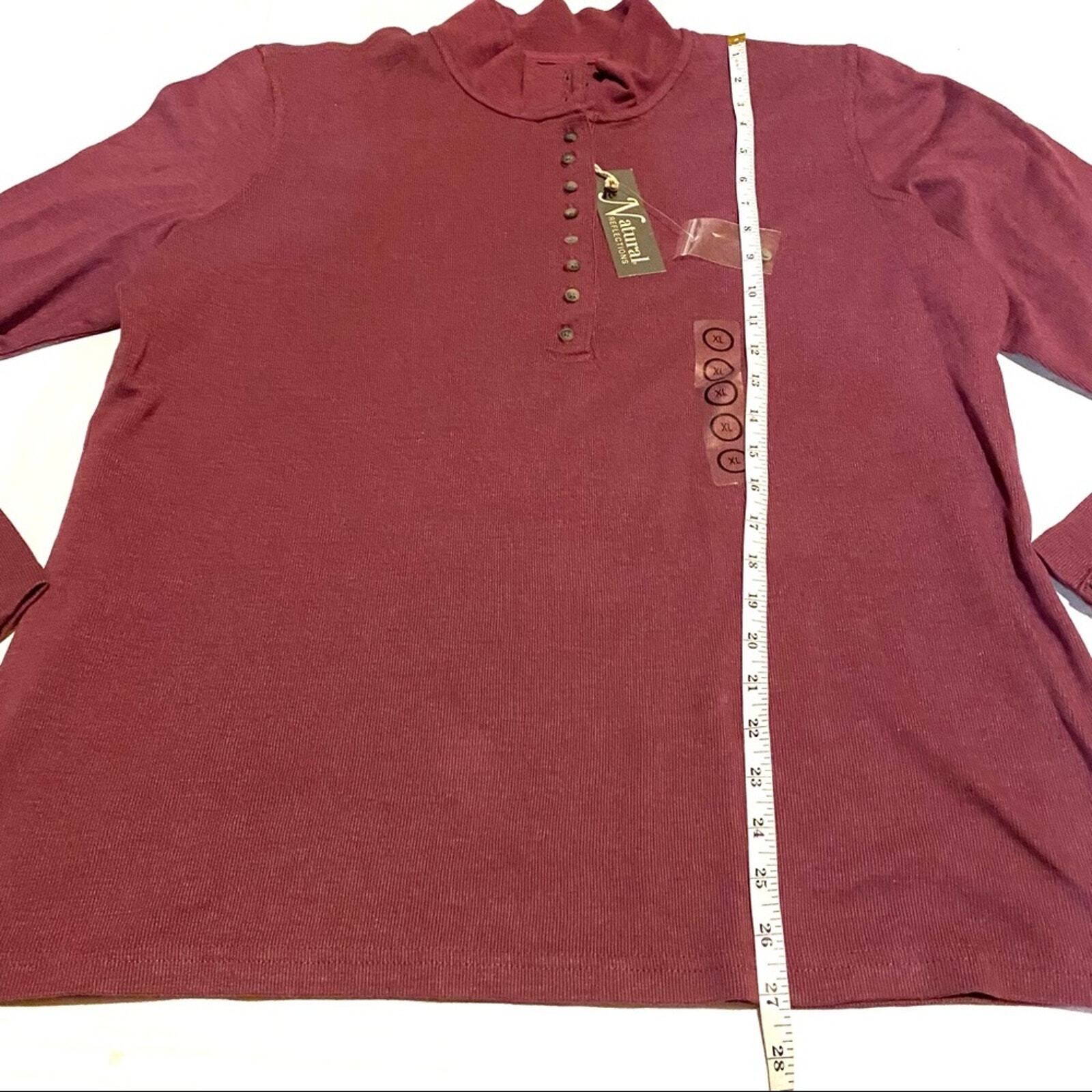 NWT Natural Reflections Half Button High Neck Shirt Men’s XL