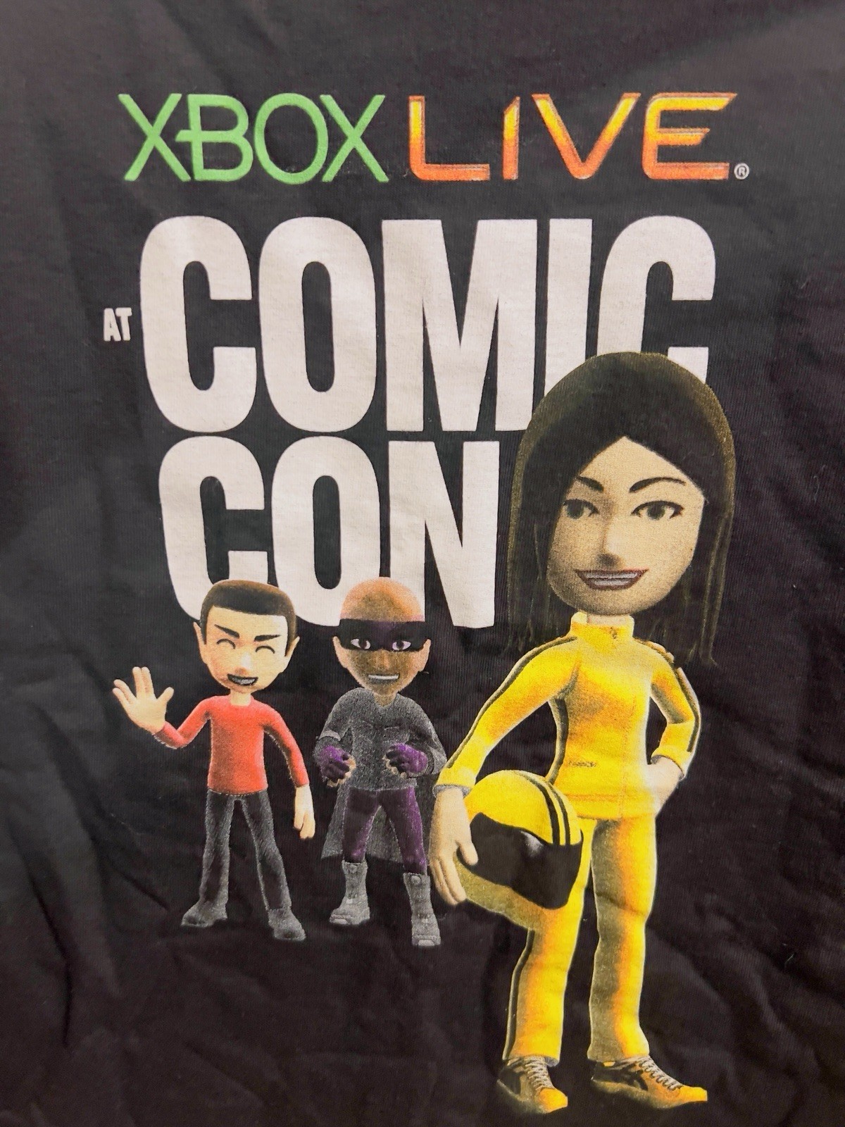 XBox Live Comic Con 2009 Tee – Black T Shirt Large