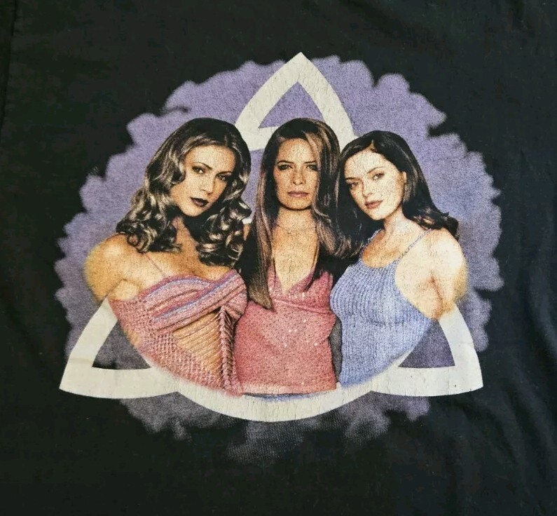 Vintage Y2K 2002 Charmed Witch TV Series Promo T-Shirt Milano Rose McGowan Large