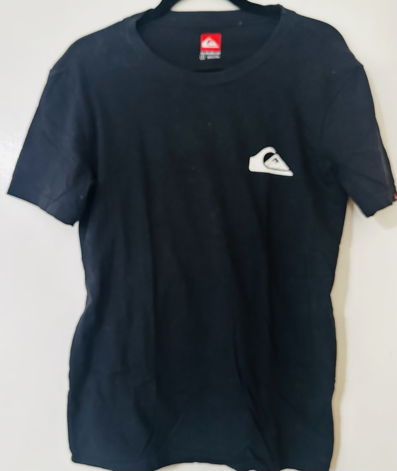 Quiksilver Men’s Black Graphic Logo Print Crew Neck Short Sleeve T-Shirt S