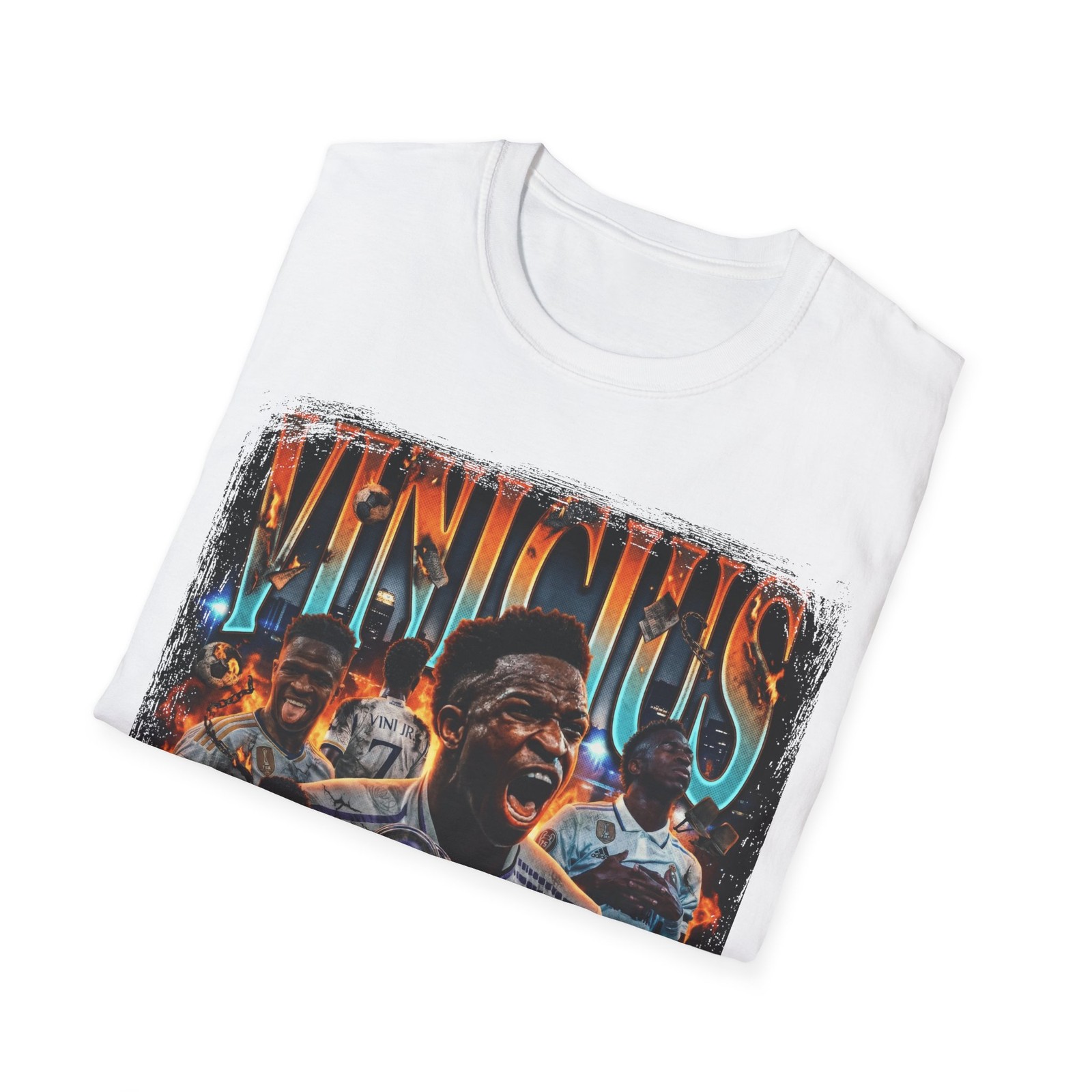 Vinicius Junior Soccer Graphic T Shirt Vintage Style Futbol Fan Tee