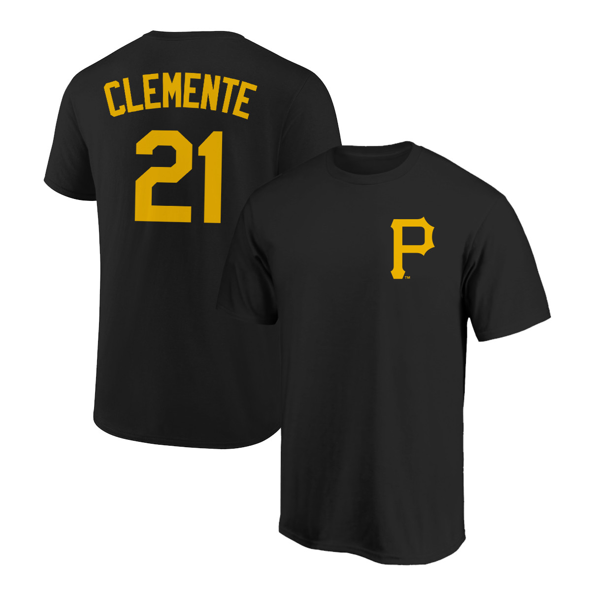 Roberto Clemente T-Shirt Pittsburgh Pirates Player Name & Number Soft Jersey Tee