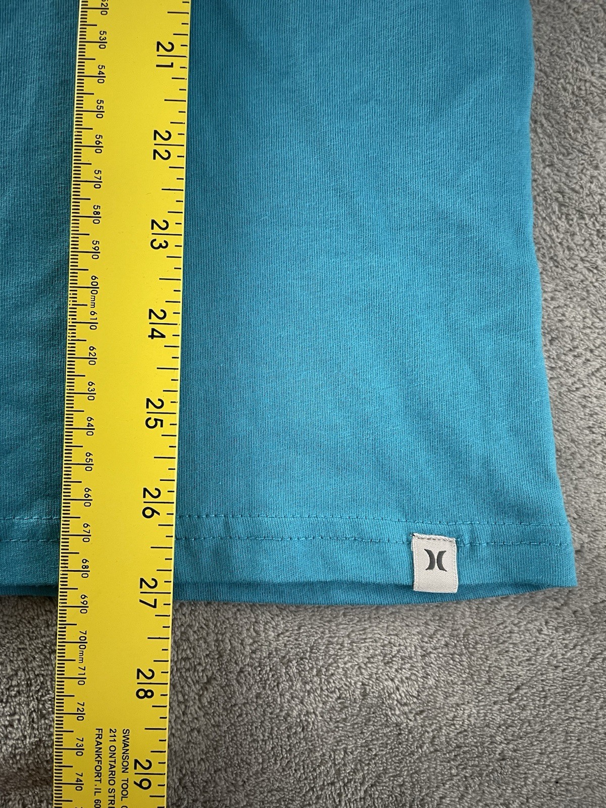 Hurley Logo T Shirt Men’s Small Teal Blue New With Tags Short Sleeve