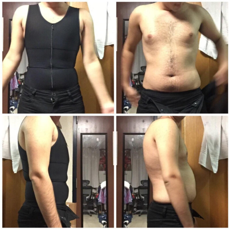 Camisa de compresión de pecho para hombres para ocultar moobs de ginecomastia