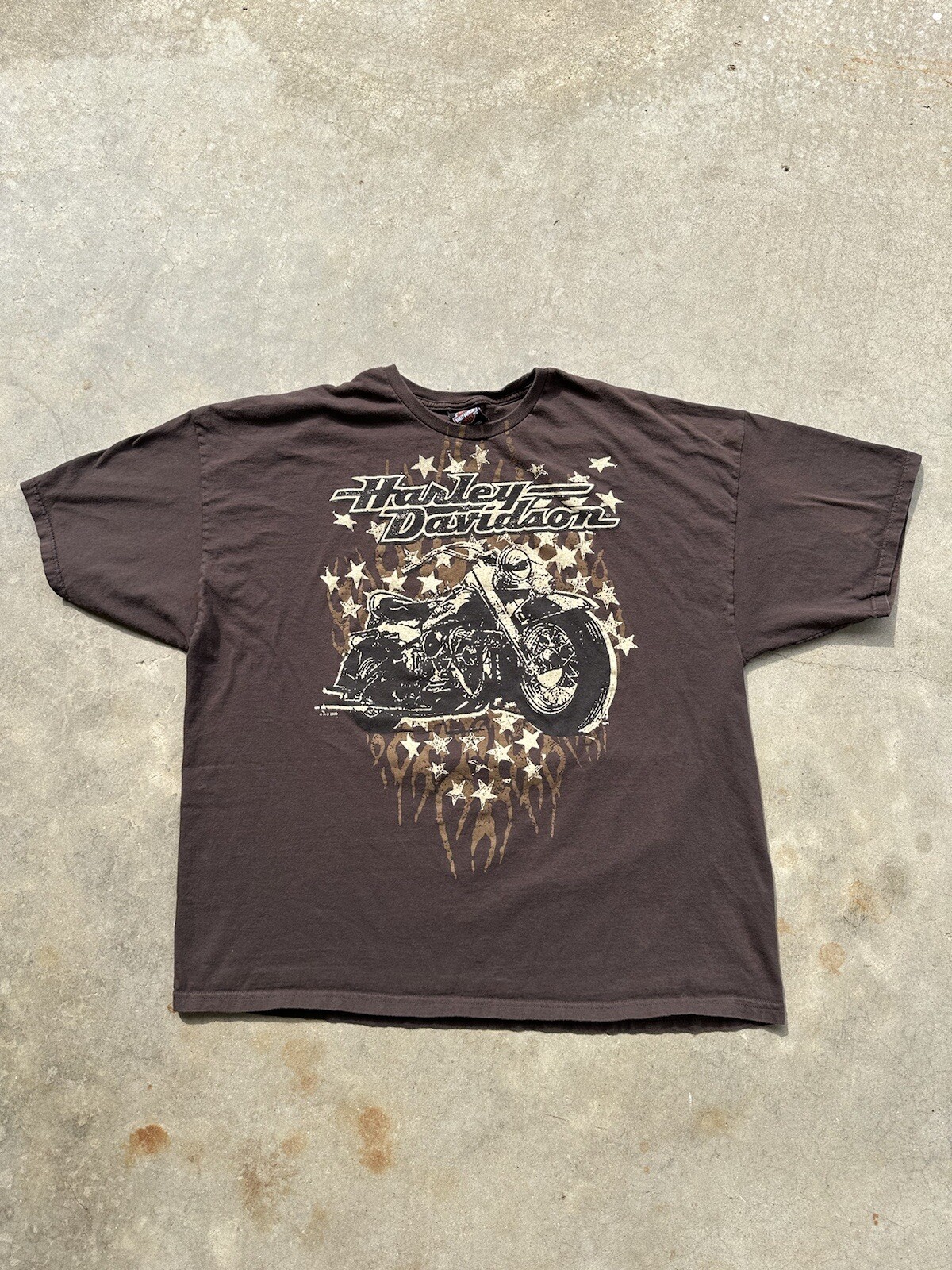 2009 Harley Davidson HD Brown Lander’s Arkansas Rayban T-Shirt Y2K Grunge