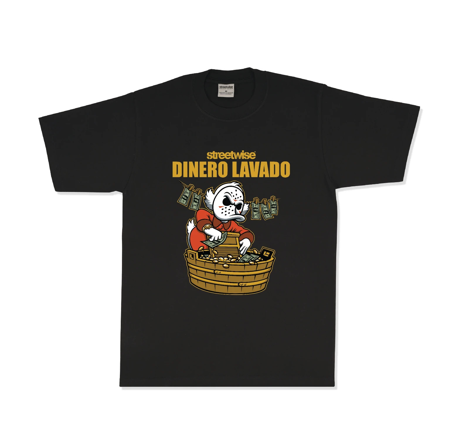 Streetwise Lavado T-Shirt Short Sleeve Heavyweight Cotton Men’s Tee Black