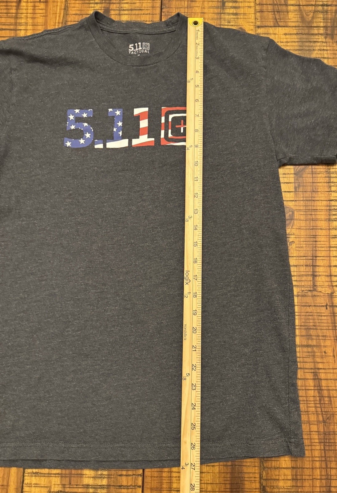 5.11 Tactical Men’s T-Shirt Size M Gray American Flag Patriotic Graphic Tee