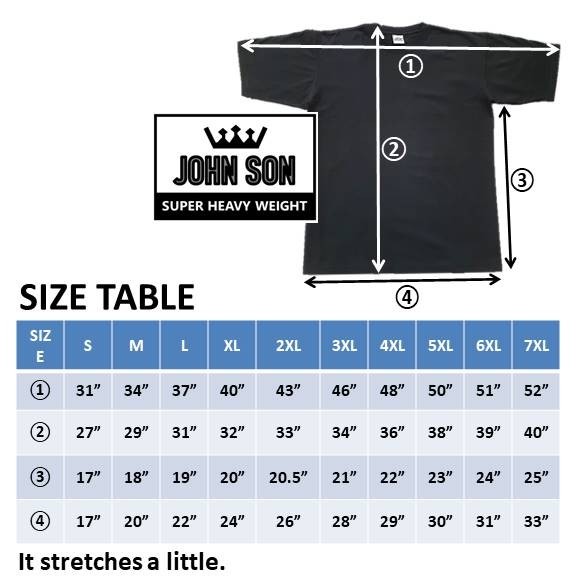 *[JOHN SON](Pack of 6) Mens Super Heavy Weight Big Size Plain T-shirts [S~7XL]