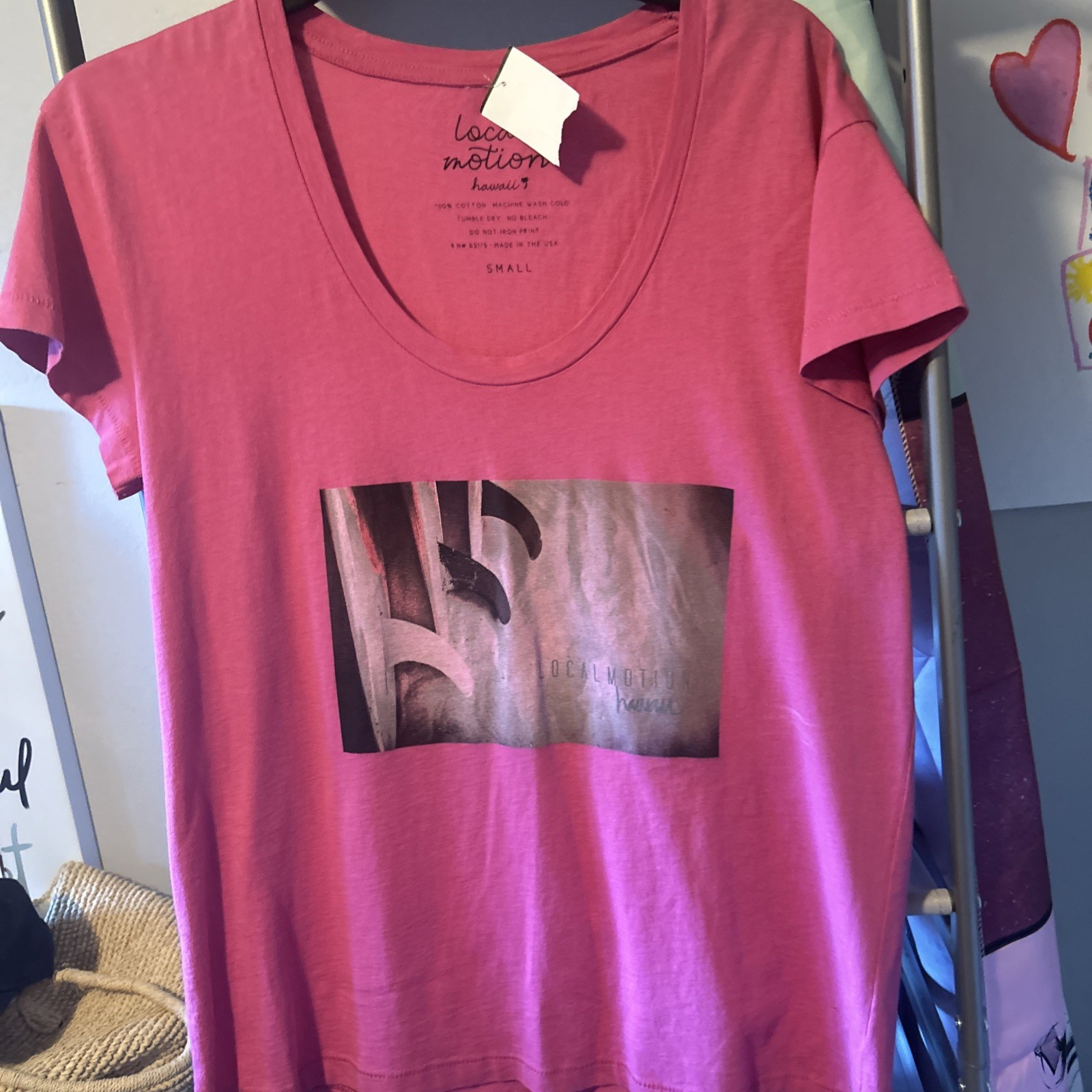 NWT Local Motion Hawaii Women’s Small T Shirt Black Logo Graphics Sirf Board