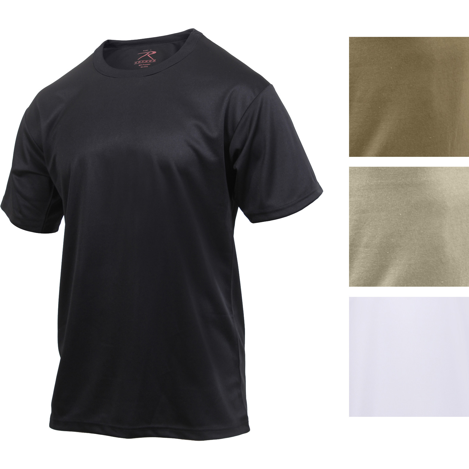 Rothco Performance Quick Drying Solid T-Shirt Tactical Crew Solid Workout Tee