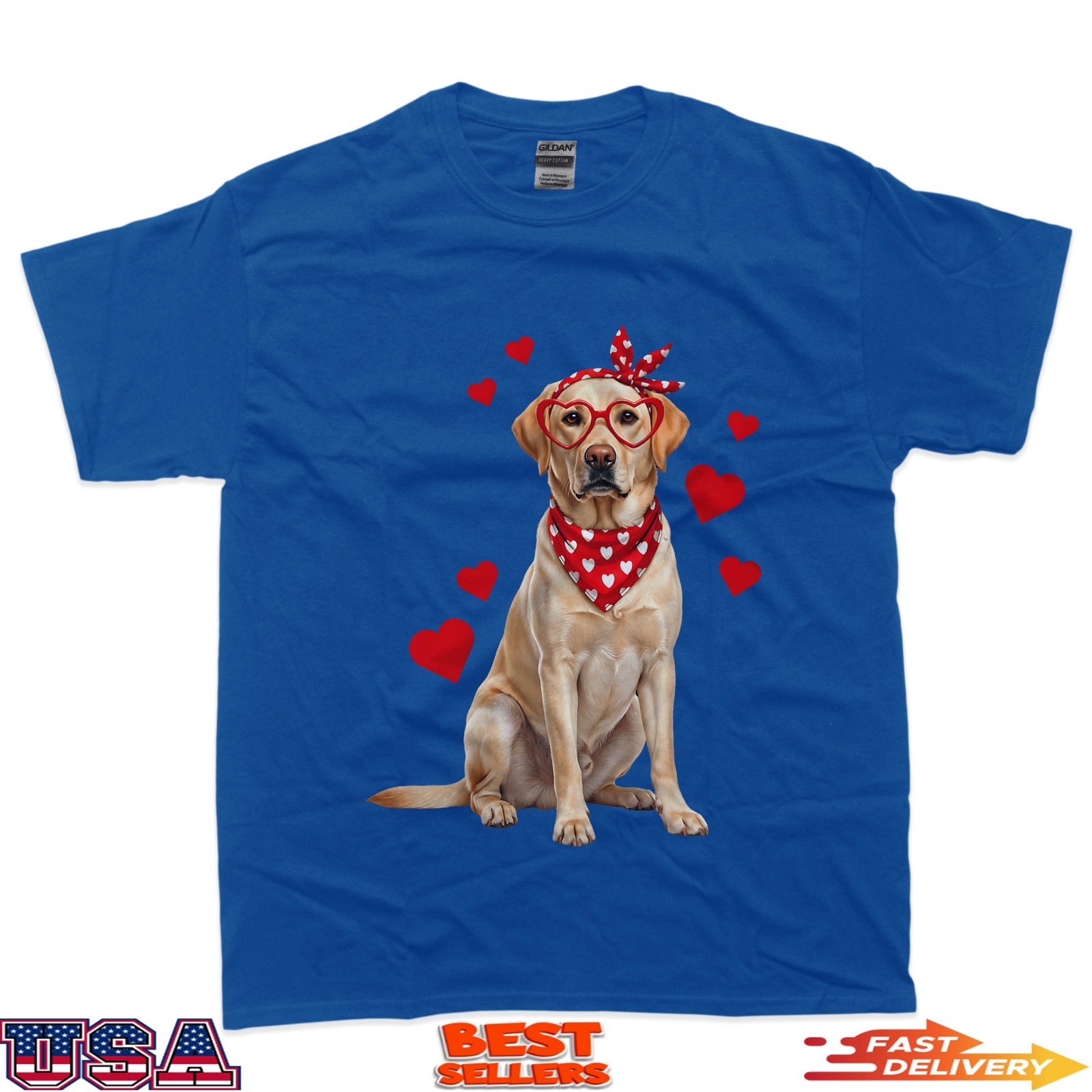 Labrador Retriever Valentines Day Dog Lover Heart T-Shirt